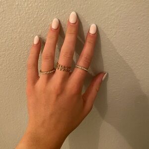 Summer glow Gold ring stack